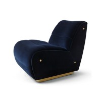 New Luxury Furniture Crushed Blue Velvet Sofa