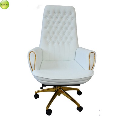 Best selling luxury golden base white executive lift office chair9005