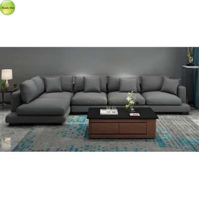 Nordic style cloth art sofa family sitting room corner combination sofa