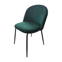 China Cheap Modern Customized Dining Chairs Green or Blue Color Velvet Upholstered Dining Chair with Gold Legs